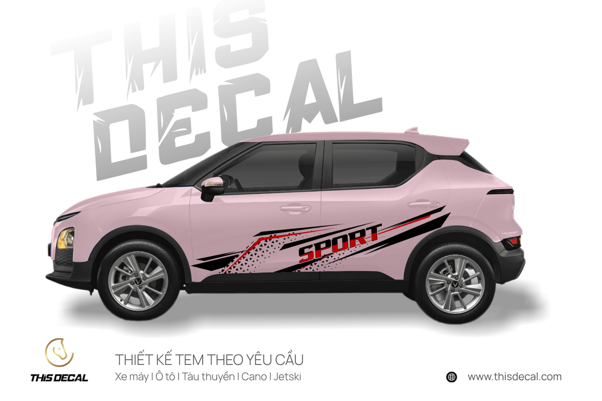Tem xe VF5 họa tiết chữ Sport cá tính — ảnh 2