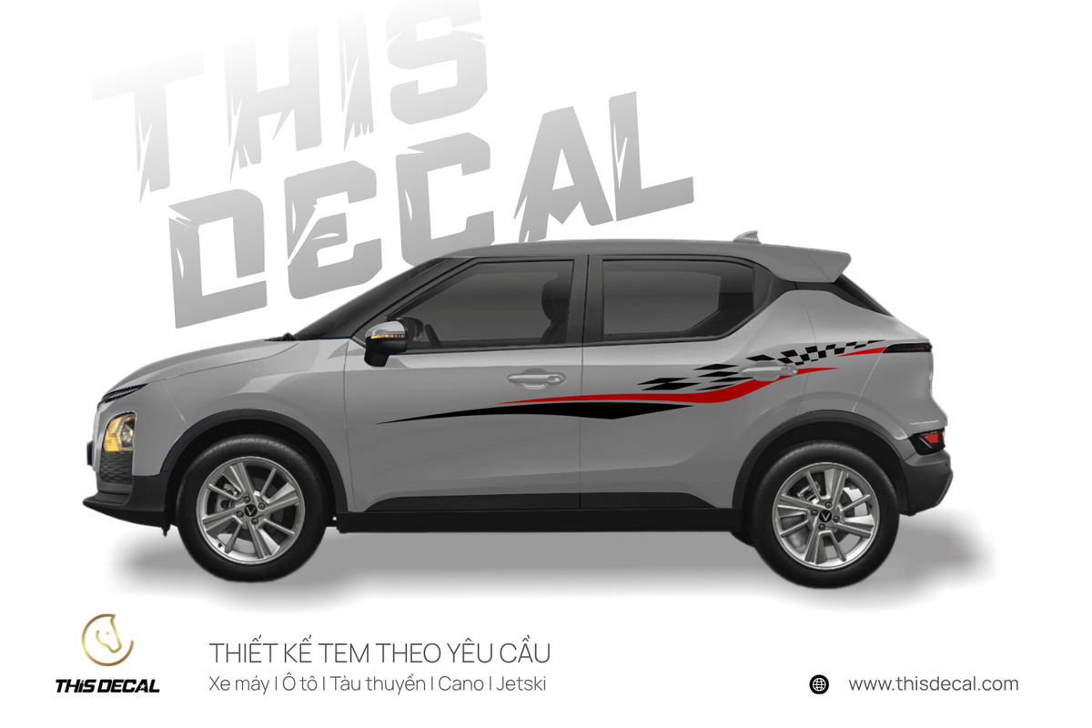 Tem xe VF5 họa tiết Tốc độ — ảnh 2