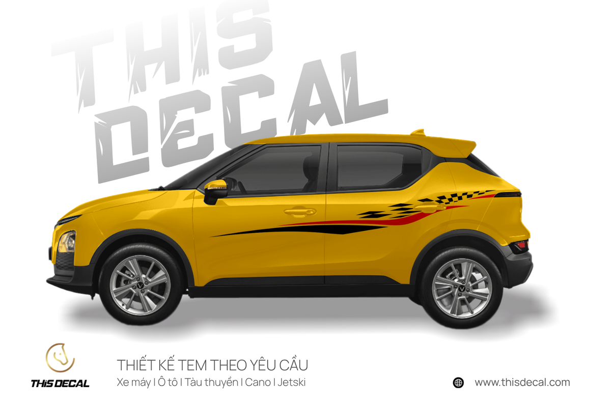 Tem xe VF5 họa tiết Tốc độ — ảnh 3