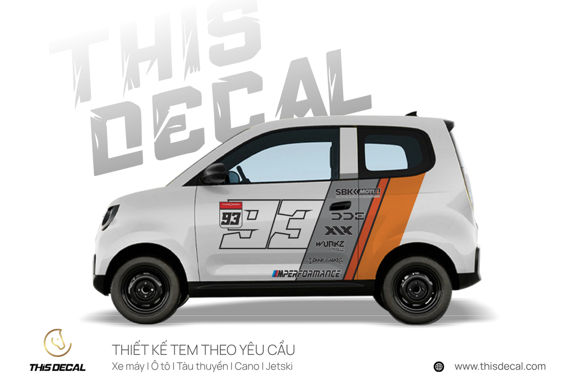 Tem xe VF2 họa tiết Racing 93 — ảnh 1