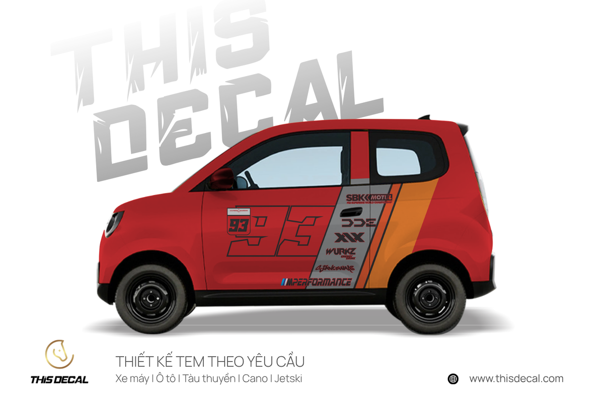 Tem xe VF2 họa tiết Racing 93 — ảnh 3
