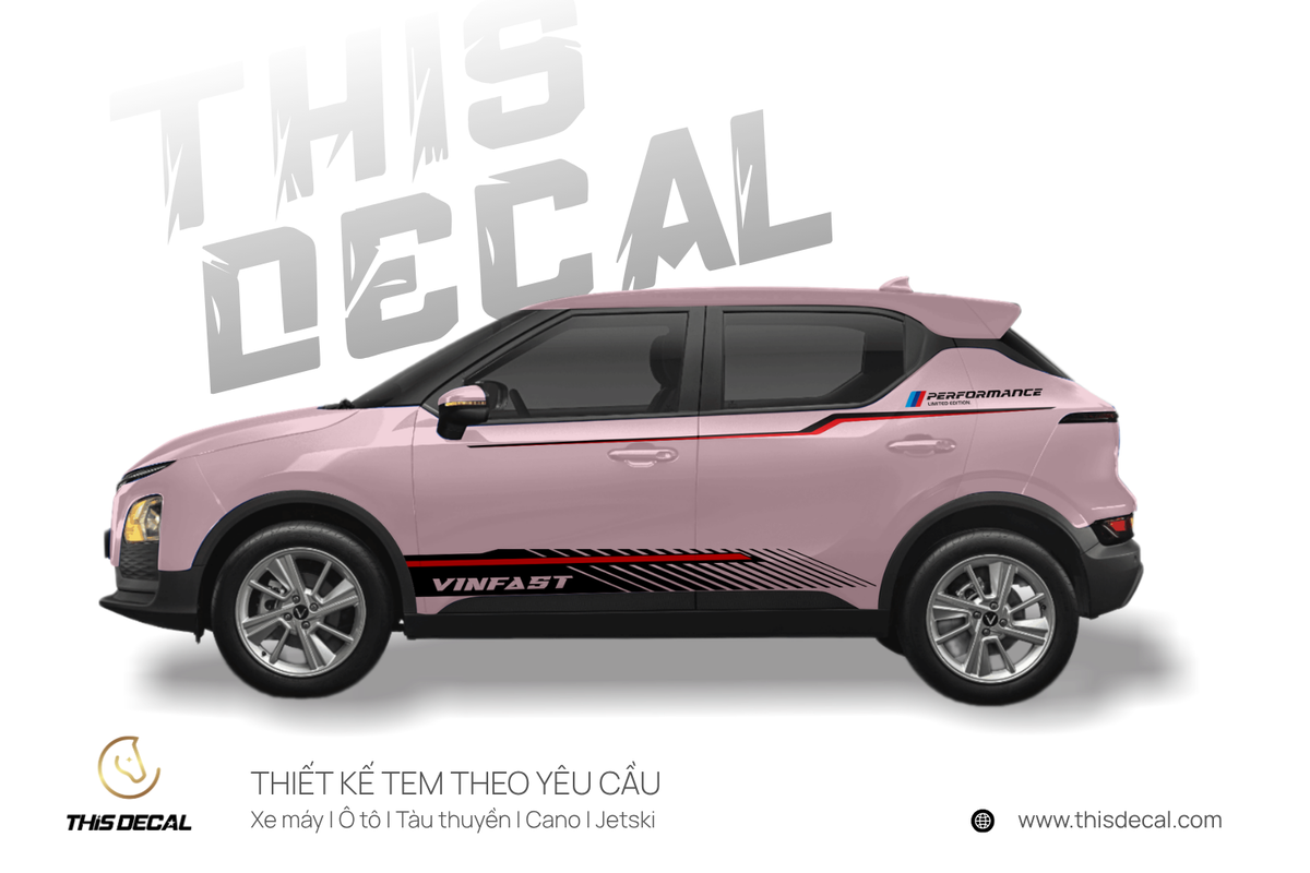 Tem xe VF5 họa tiết chữ VinFast đơn giản — ảnh 3