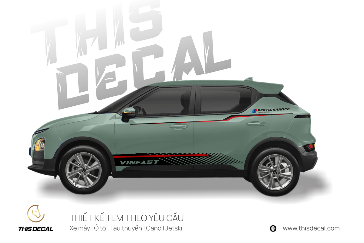 Tem xe VF5 họa tiết chữ VinFast đơn giản — ảnh 4