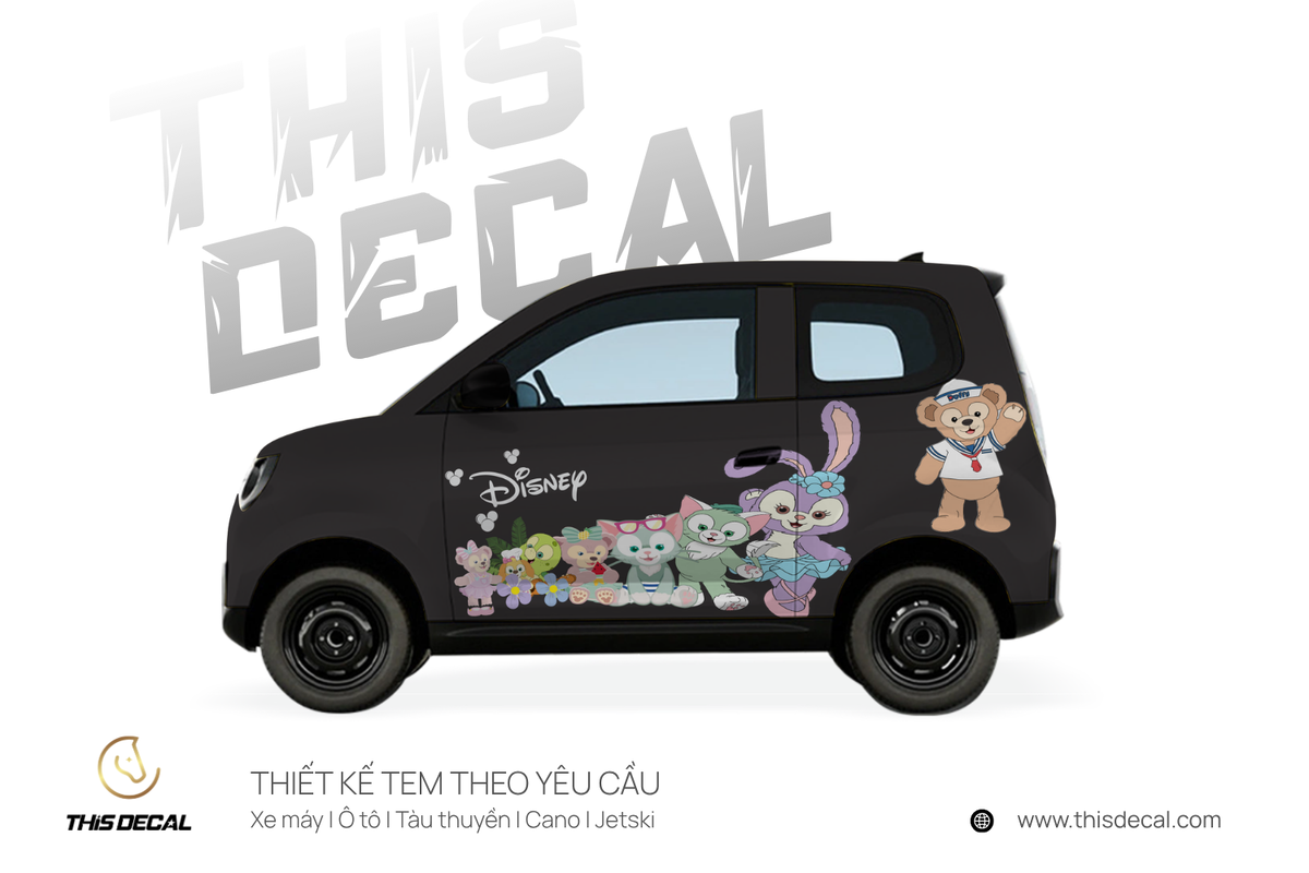 Tem xe VF2 họa tiết hoạt hình Disney — ảnh 5