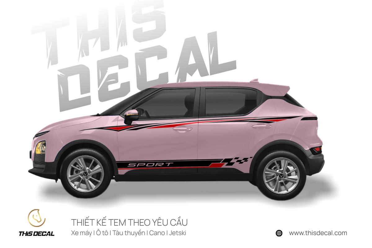 Tem xe VF5 họa tiết Sport Racing cá tính — ảnh 3
