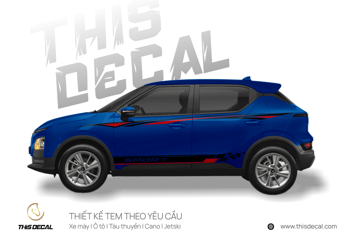 Tem xe VF5 họa tiết Sport Racing cá tính — ảnh 5