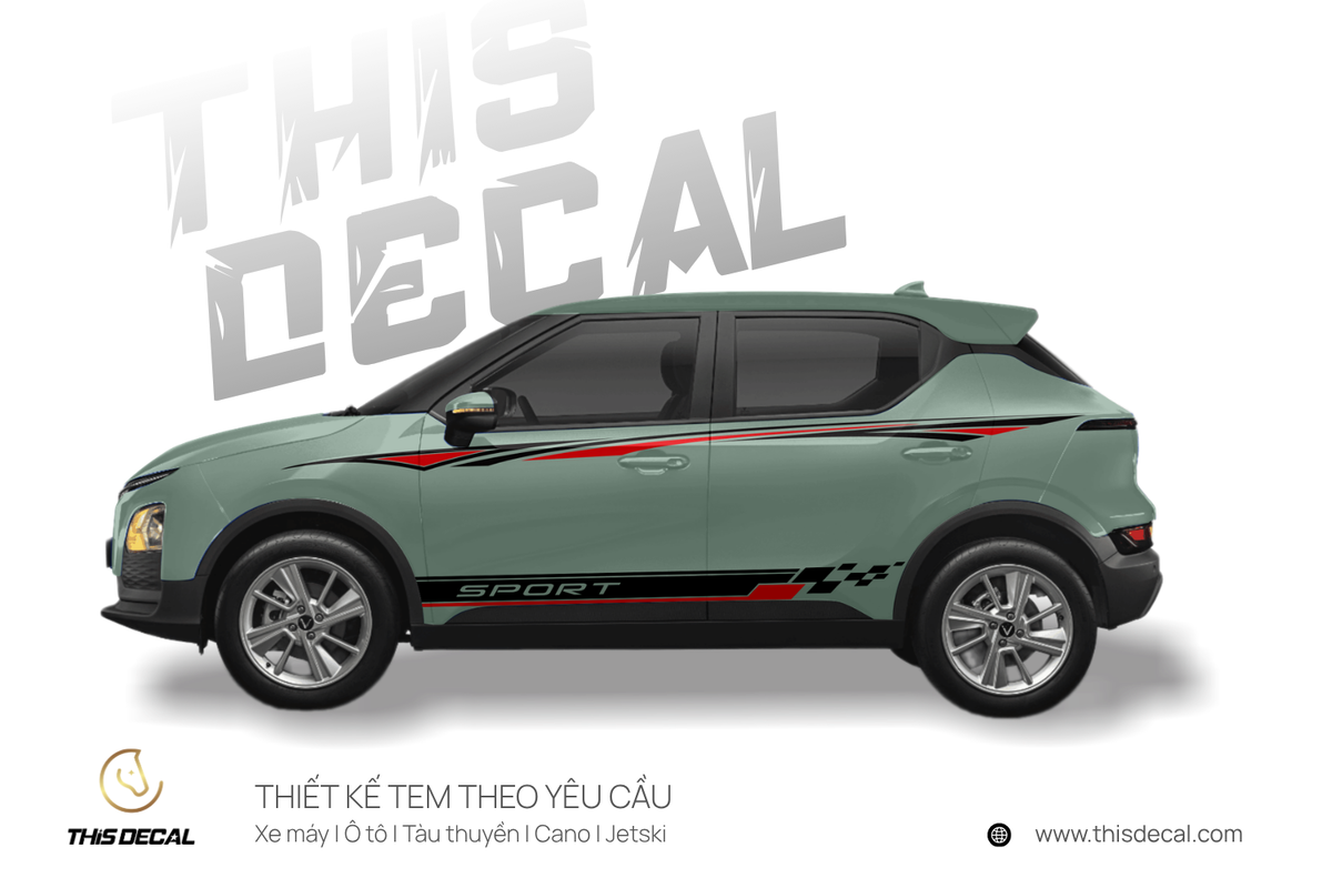 Tem xe VF5 họa tiết Sport Racing cá tính — ảnh 7