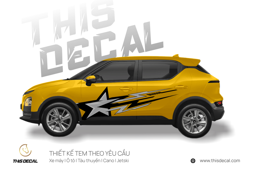 Tem xe VF5 họa tiết Ngôi sao tốc độ