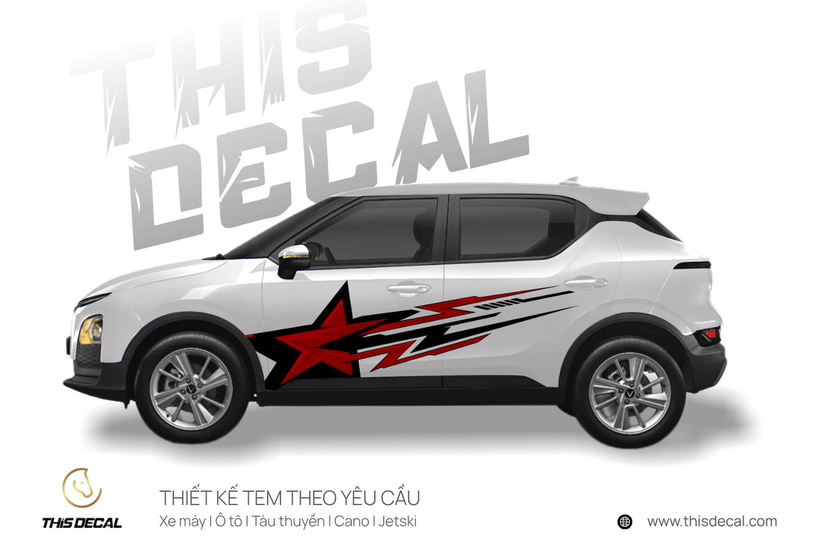 Tem xe VF5 họa tiết Ngôi sao tốc độ — ảnh 2