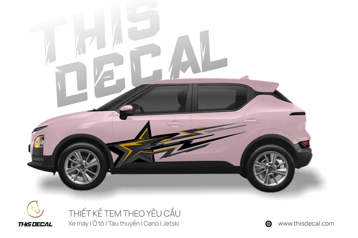 Tem xe VF5 họa tiết Ngôi sao tốc độ — ảnh 3