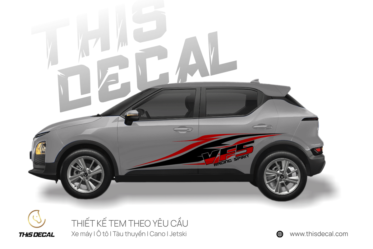 Tem xe VF5 họa tiết Racing — ảnh 2