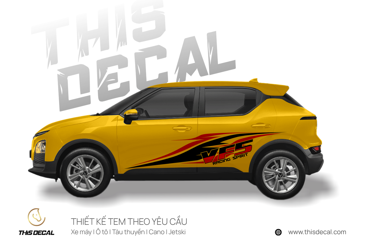Tem xe VF5 họa tiết Racing — ảnh 4