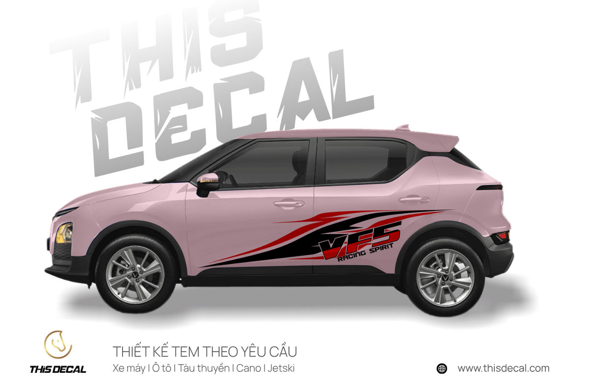 Tem xe VF5 họa tiết Racing — ảnh 5