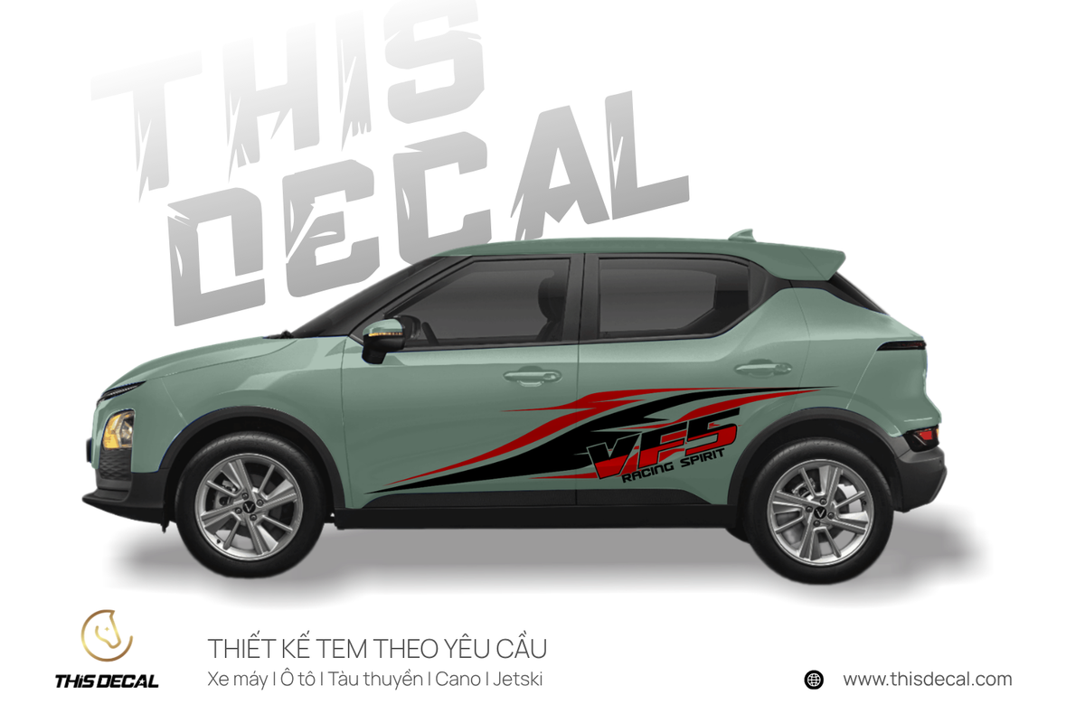 Tem xe VF5 họa tiết Racing — ảnh 6