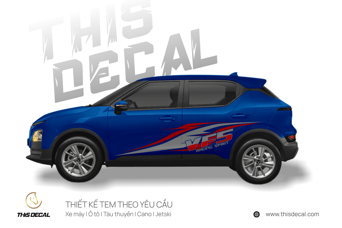 Tem xe VF5 họa tiết Racing — ảnh 7