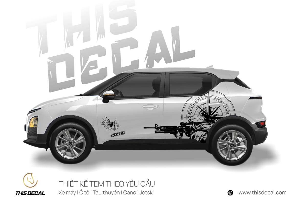 Tem xe VF5 họa tiết Người lính — ảnh 1