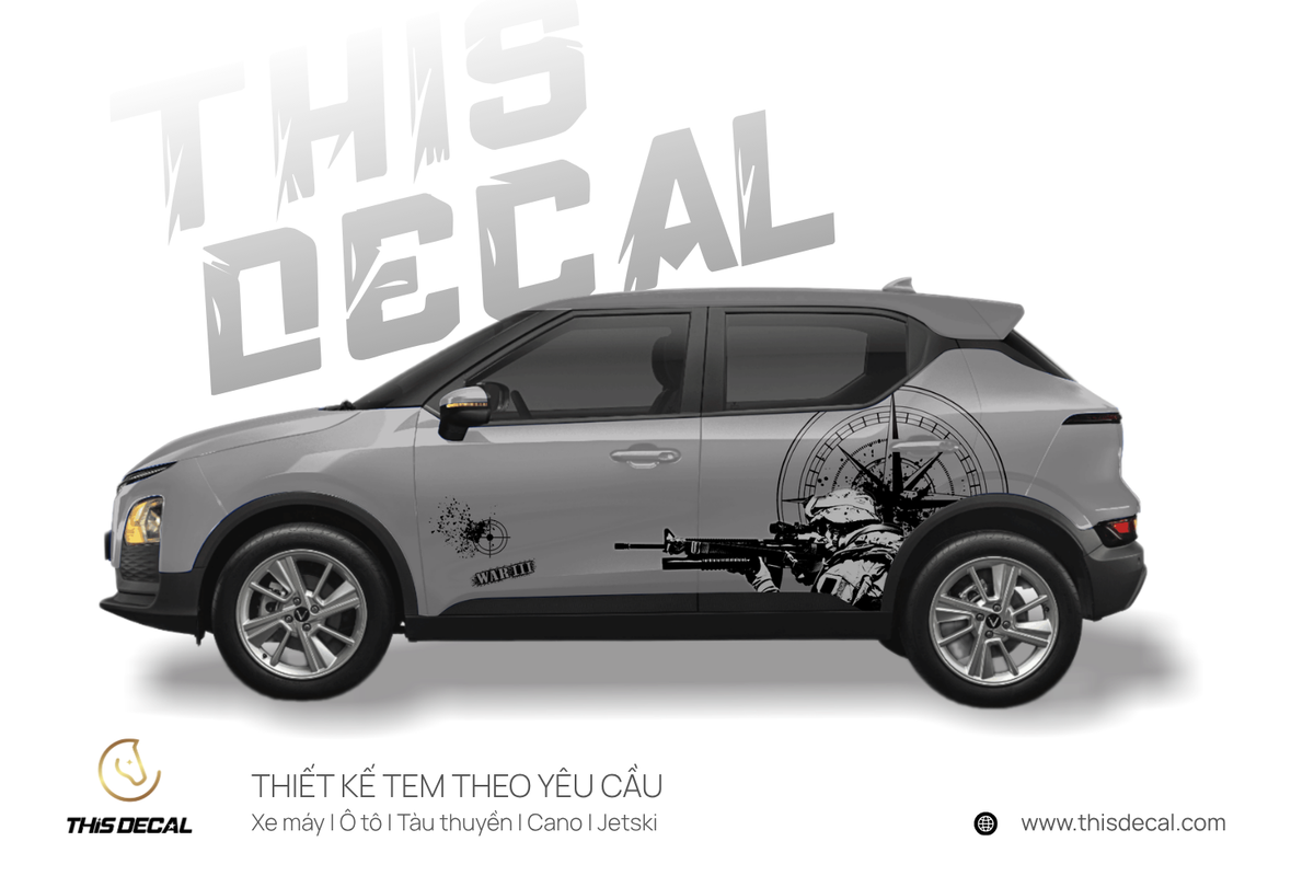 Tem xe VF5 họa tiết Người lính — ảnh 2