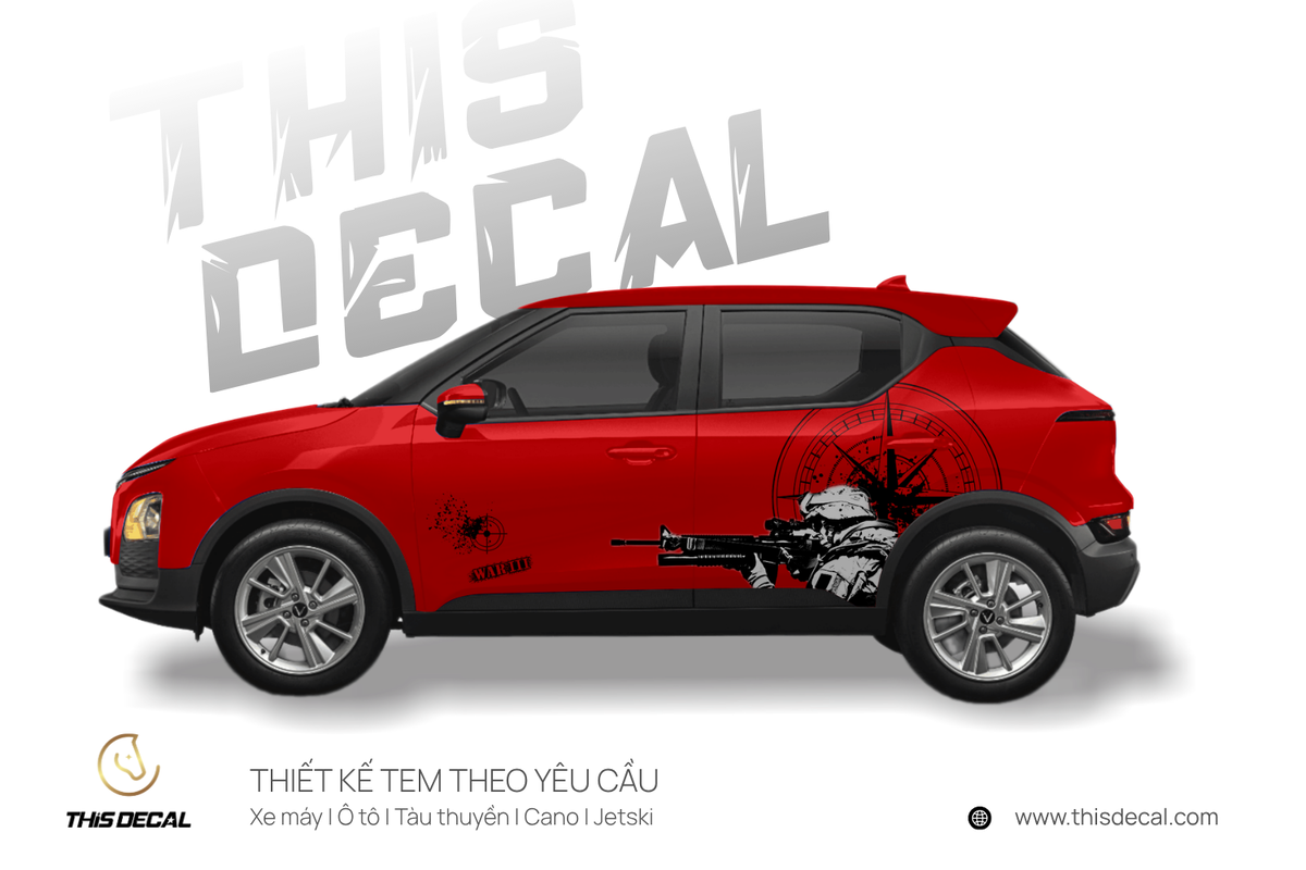 Tem xe VF5 họa tiết Người lính — ảnh 3