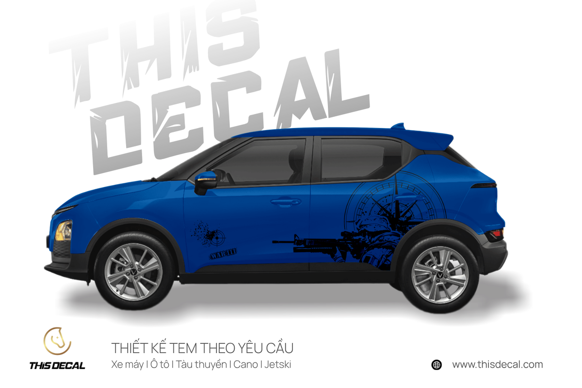 Tem xe VF5 họa tiết Người lính — ảnh 5