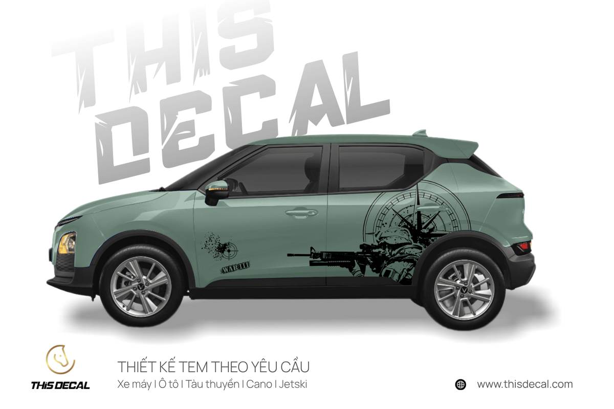 Tem xe VF5 họa tiết Người lính — ảnh 7