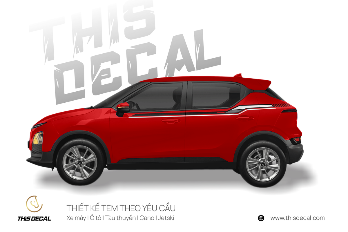 Tem xe VF5 họa tiết Đường nét thể thao — ảnh 5