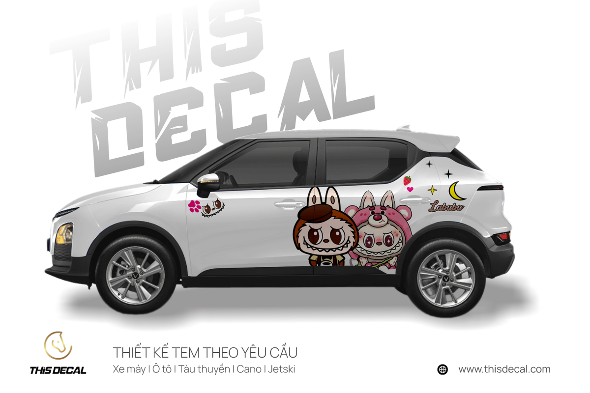 Tem xe VF5 họa tiết Labubu — ảnh 4