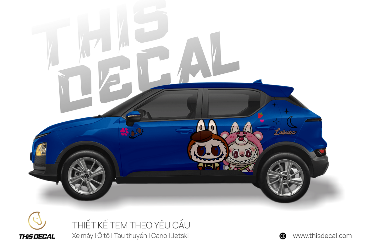 Tem xe VF5 họa tiết Labubu — ảnh 7