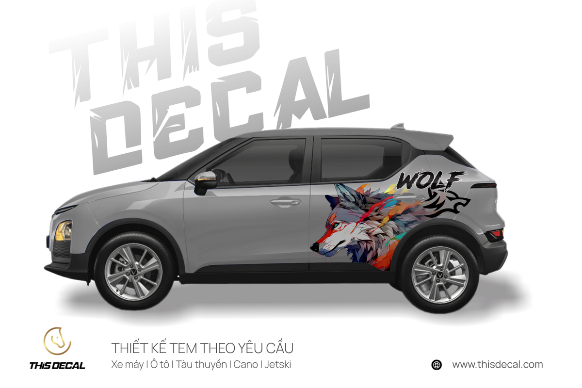 Tem xe VF5 họa tiết Sói (Wolf) — ảnh 1