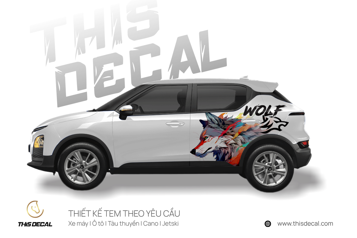 Tem xe VF5 họa tiết Sói (Wolf) — ảnh 2