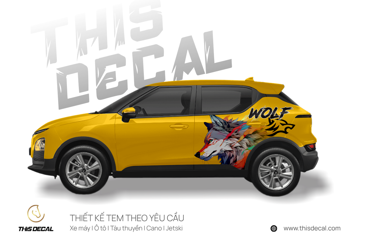 Tem xe VF5 họa tiết Sói (Wolf) — ảnh 3