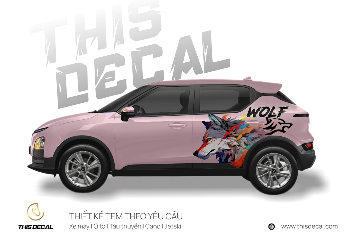 Tem xe VF5 họa tiết Sói (Wolf) — ảnh 4