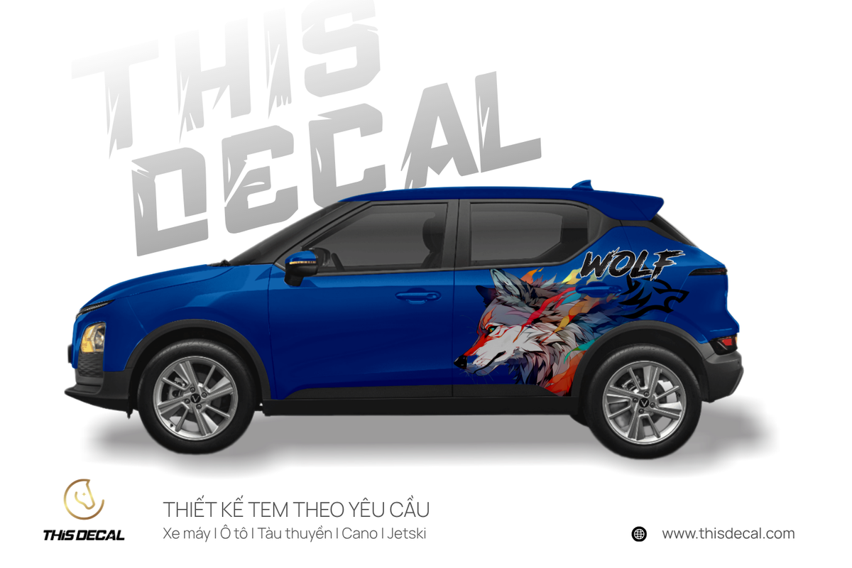 Tem xe VF5 họa tiết Sói (Wolf) — ảnh 5