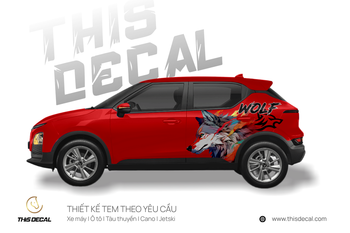 Tem xe VF5 họa tiết Sói (Wolf) — ảnh 6