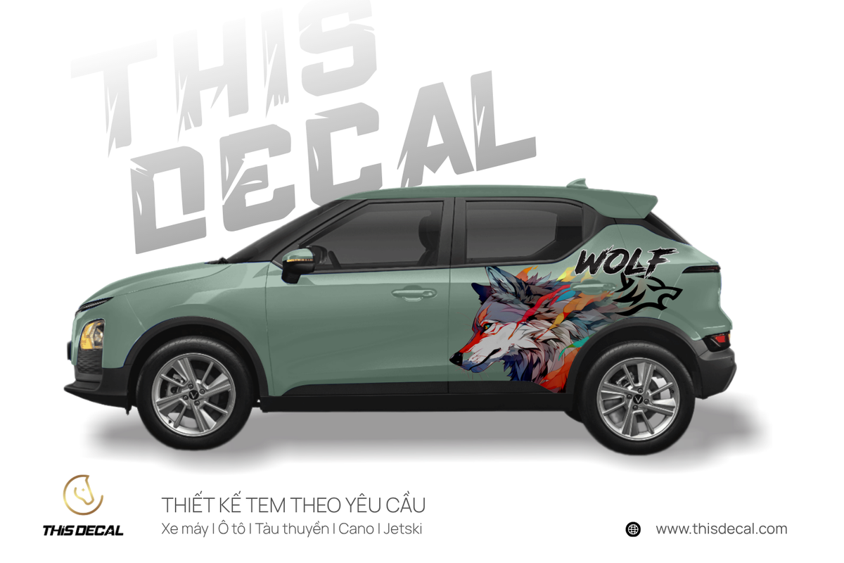 Tem xe VF5 họa tiết Sói (Wolf) — ảnh 7