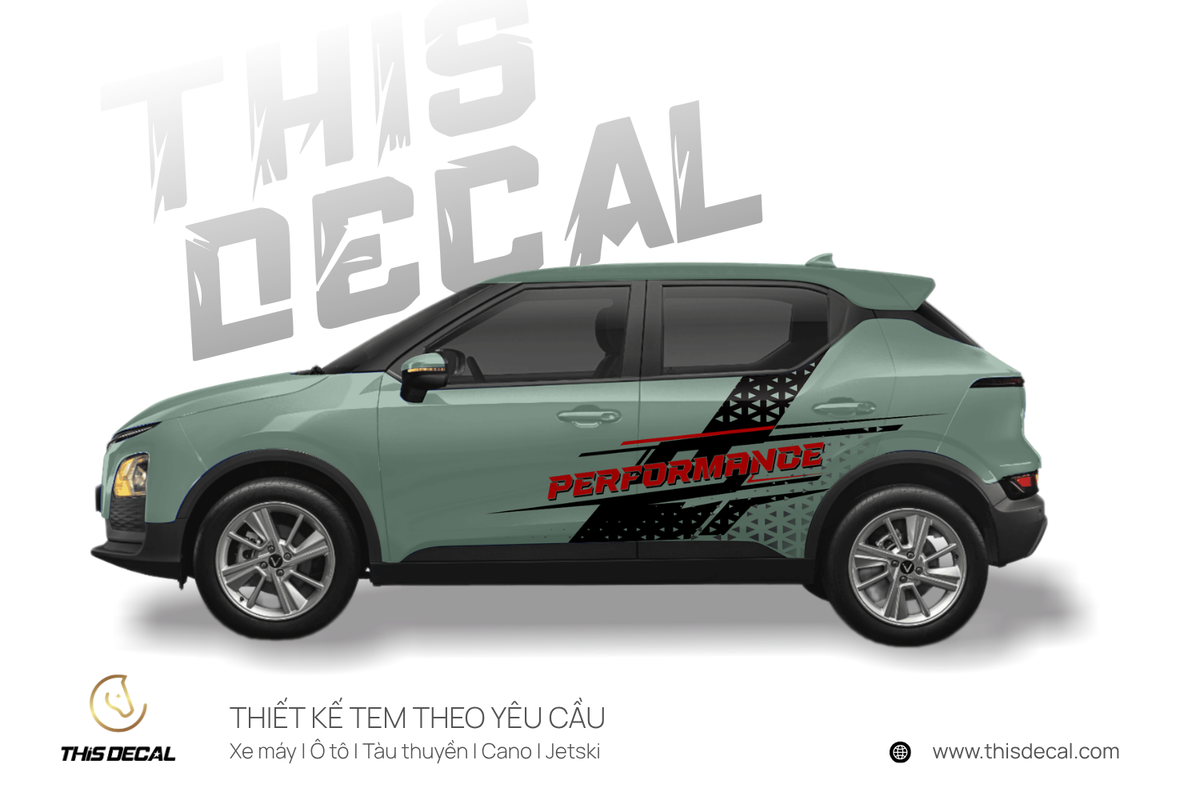 Tem xe VF5 họa tiết chữ Performance cá tính — ảnh 4