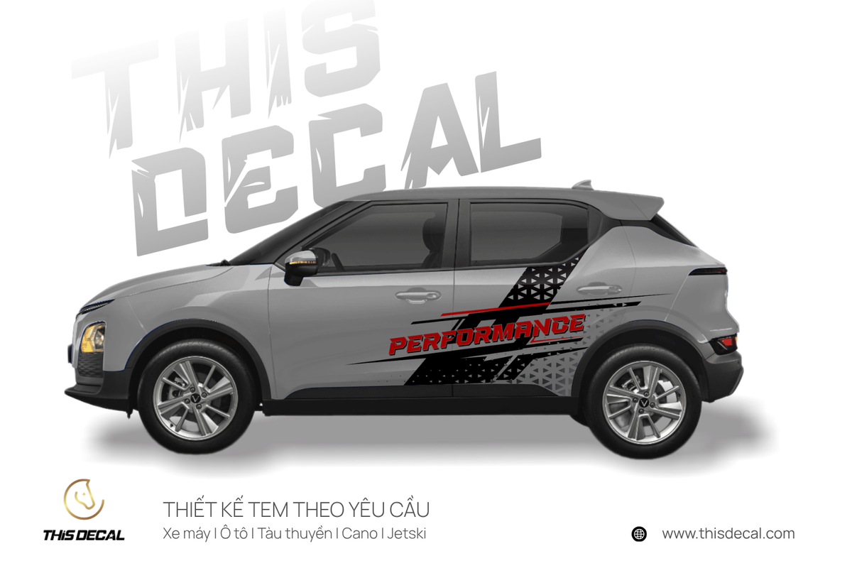Tem xe VF5 họa tiết chữ Performance cá tính — ảnh 5