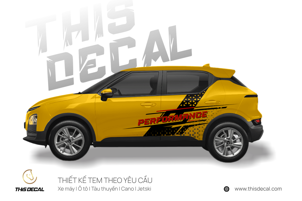 Tem xe VF5 họa tiết chữ Performance cá tính — ảnh 6