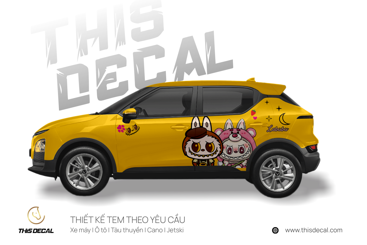 Bộ wrap ThisDecal hoàn thiện trên xe